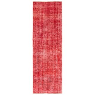 ECARPETGALLERY Hand-knotted Color Transition Red Wool Rug - 6'8 x 6'8 ...