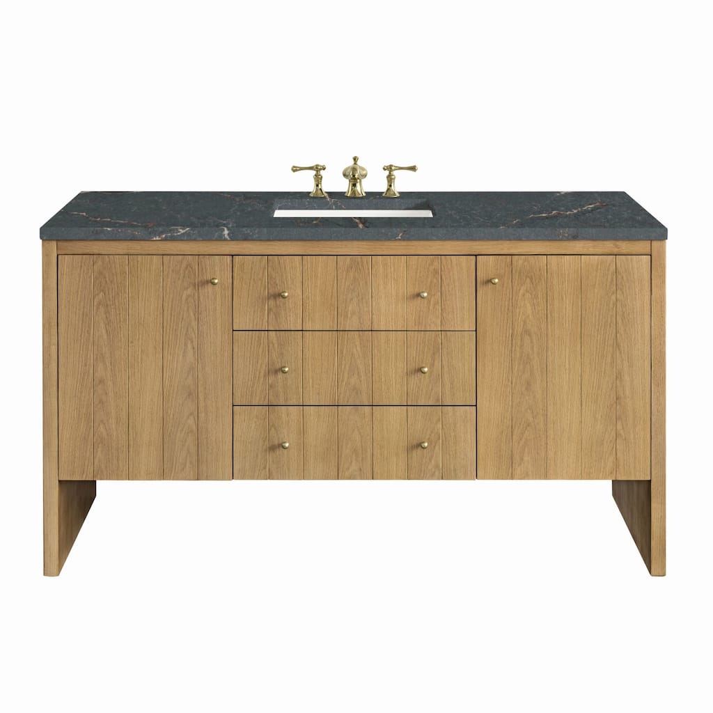 James Martin Vanities 435-V60S-3PBL Hudson 60" Single Basin Wood