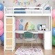 preview thumbnail 2 of 16, Twin Size Loft Bed With Ladder,Shelves and Desk for Home