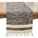 preview thumbnail 1 of 1, Striped Pom Pom with Fringe Table Runner - 16"x72" 16"x72"