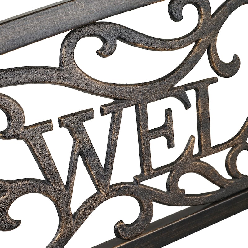 Bronze Welcome Garden Bench 50 Inch Long