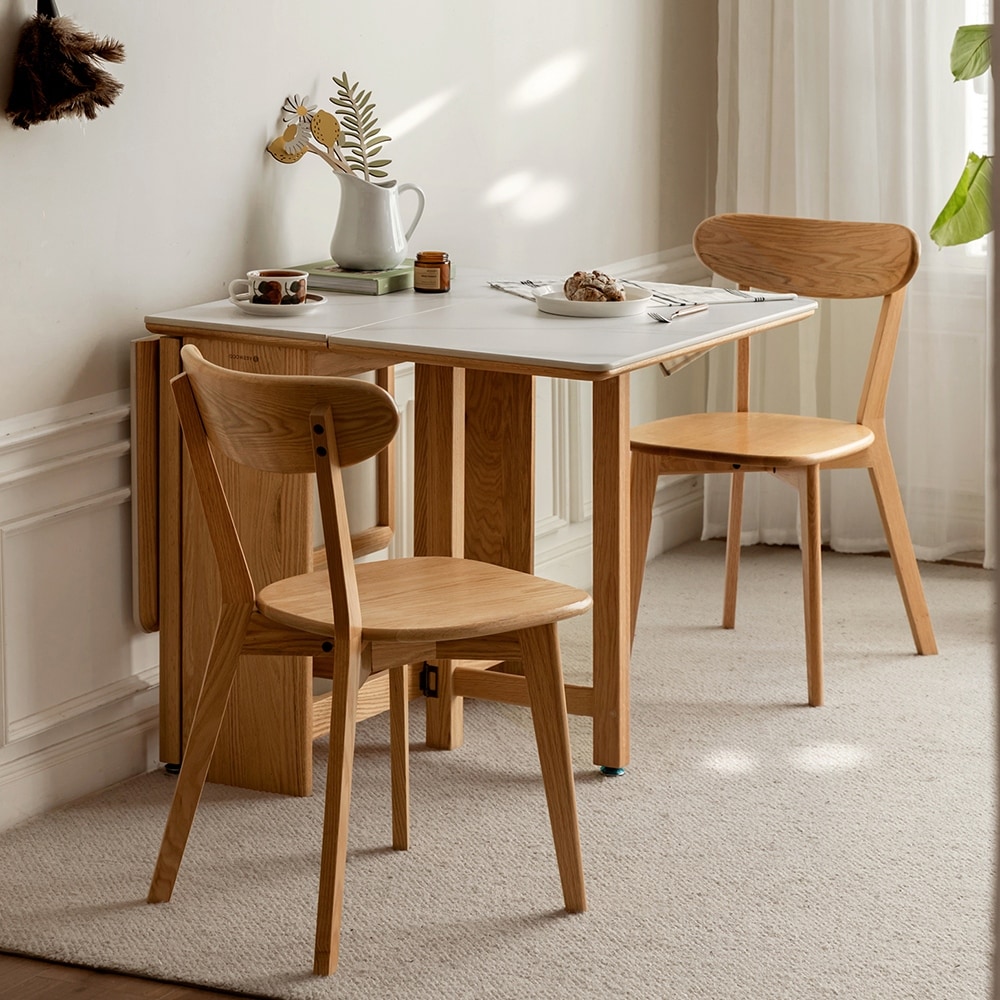Wood Dining Chairs Solid Oak Wood Chairs w Backrest Seat On