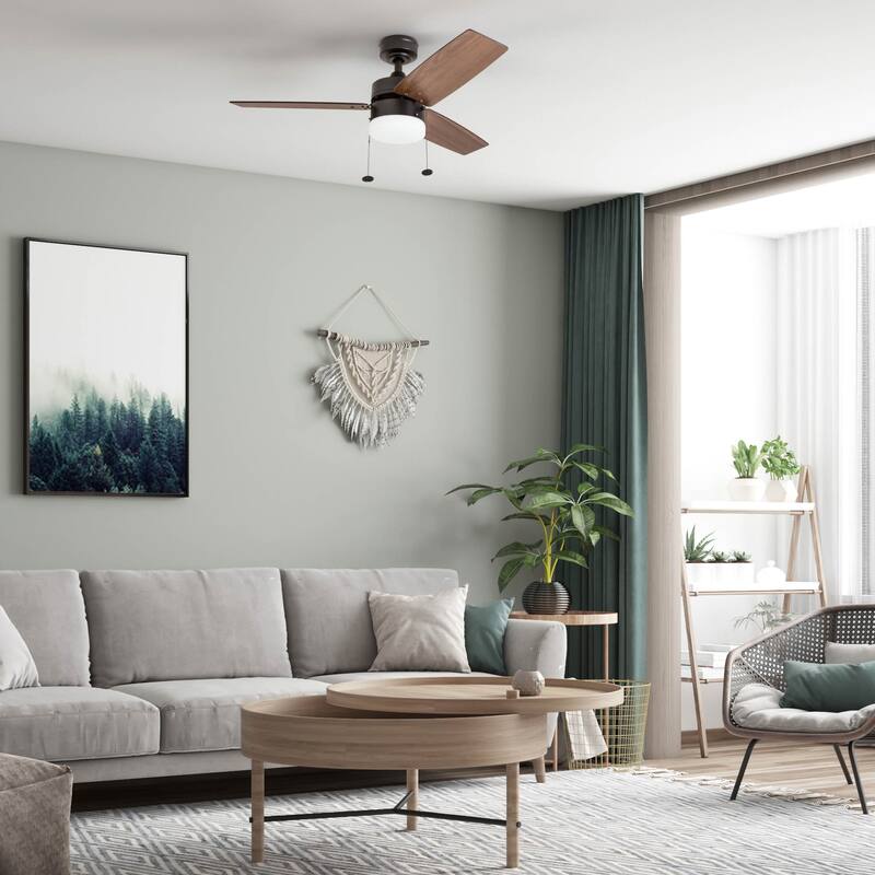 Copper Grove Glenfaba 42-inch Espresso Ceiling Fan with 3 Barnwood Blades