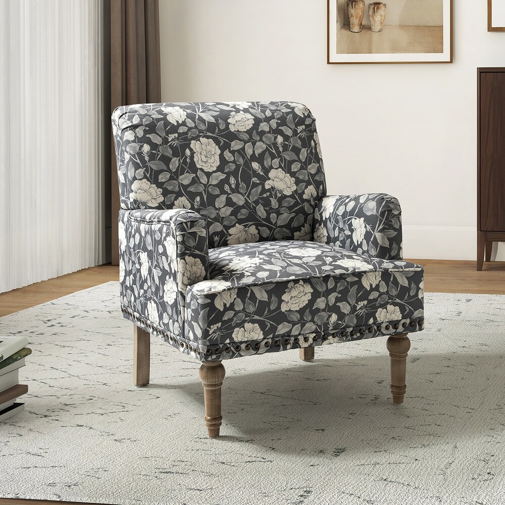 Grey Traditional Floral Accent Chairs Bed Bath Beyond