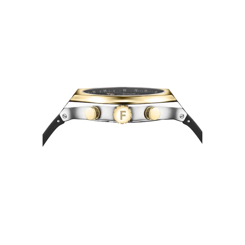 Ferragamo Men's Ferragamo Tonneau Chrono 42mm Quartz Watch SFUV00322 - Black - N/A