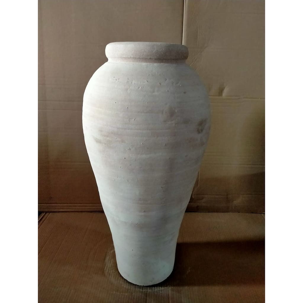 Terracotta Tapered Round Decorative Standing Vase - 39.25"
