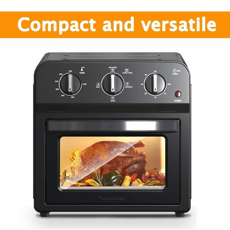 Family-Size Air Fryer Toaster Oven Combo, 13QT, 360° Hot Air Circulation for Healthy, Oil-Free Cooking