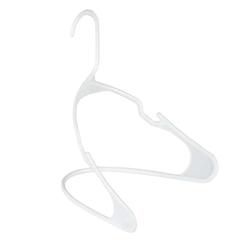 Javlergo 25/50 Pack Plastic Hanger, Space Saving Sturdy Heavy Duty Clothing Notched Hangers
