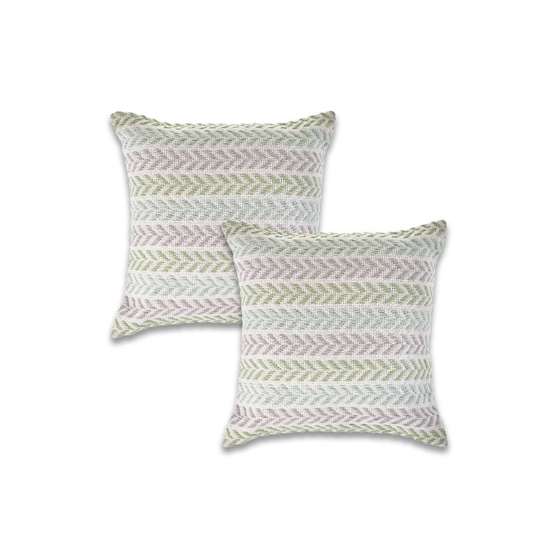 Aquila Farmhouse Striped Cotton Throw Pillow by Sevita