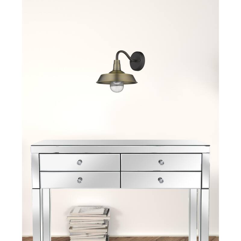Decorative Shallow Plate Shape Wall Light for Small Spaces and Rooms - 12” x 10.25” x 10.50”