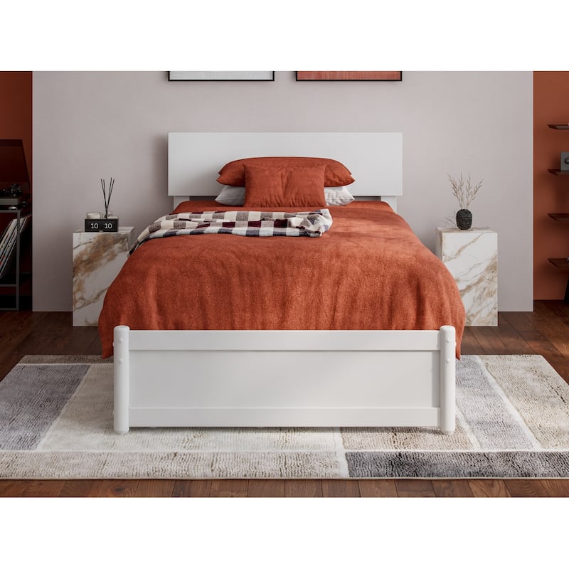 Wesley Platform Bed with Panel Footboard and Storage Drawers