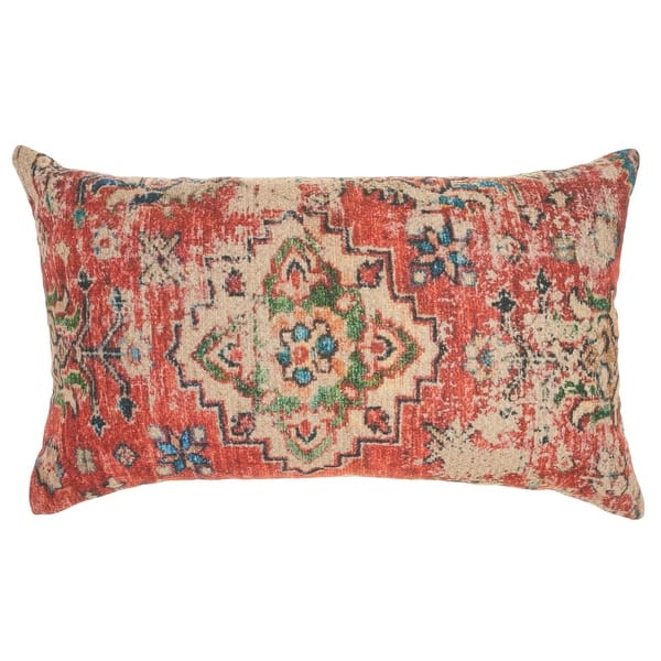 slide 2 of 5, 57 Grand by New Concept Washables Persian Medallion 14" x 24" Rust Indoor Throw Pillow Accent - 14" X 24" - Rust