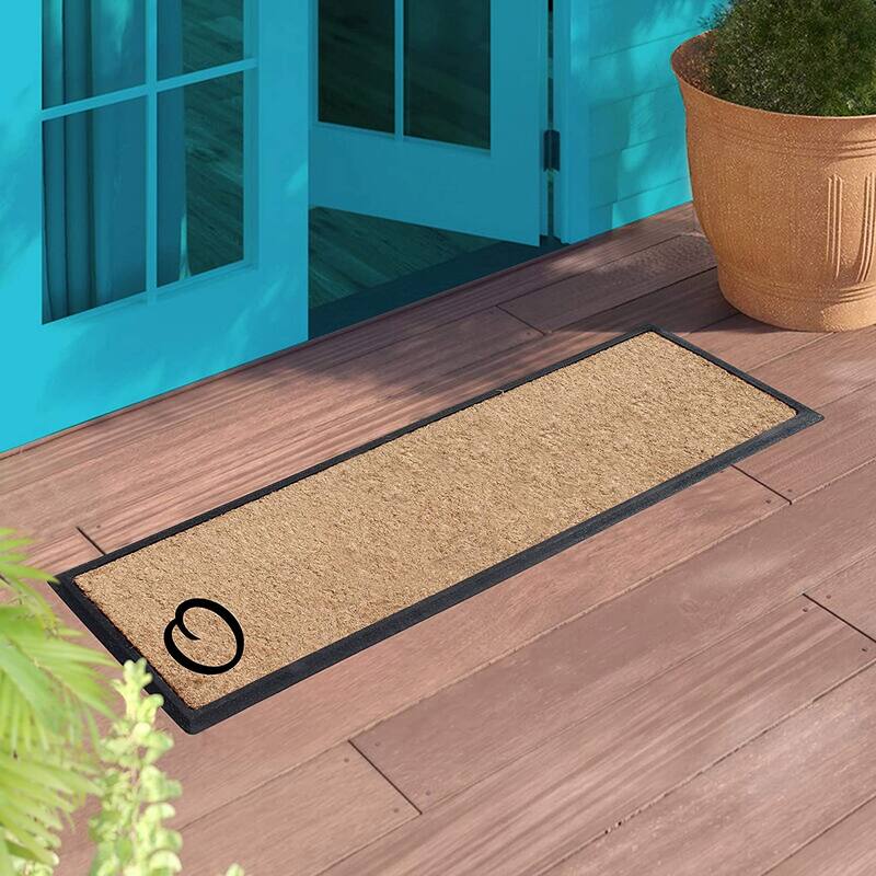 Rubber/Coir Molded Lucida 16-inch x 48-inch Monogrammed Doormat