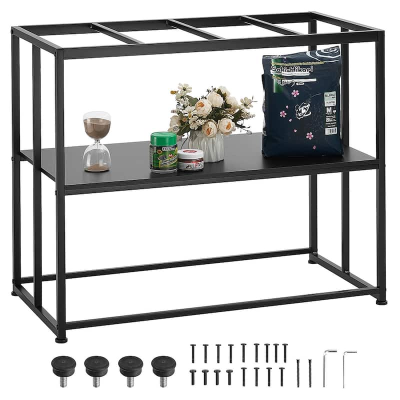 Aquarium Stand Reptile Tank Stand with Storage, Cabinet and Hardware Kit