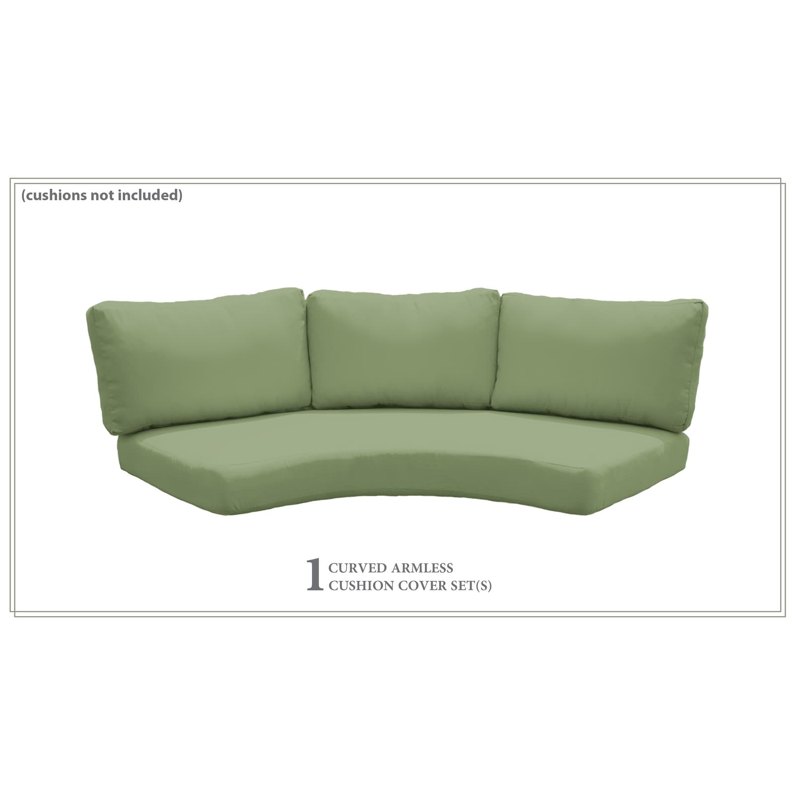 6 Inch Cushion Cover for High Back Curved Armless Sofa On Sale