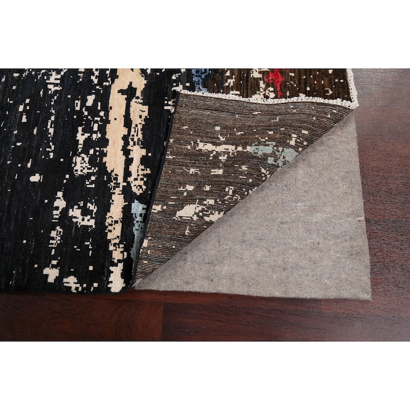 Contemporary Abstract Oriental Dining Room Area Rug Wool Hand-knotted - 8'4" x 9'6"