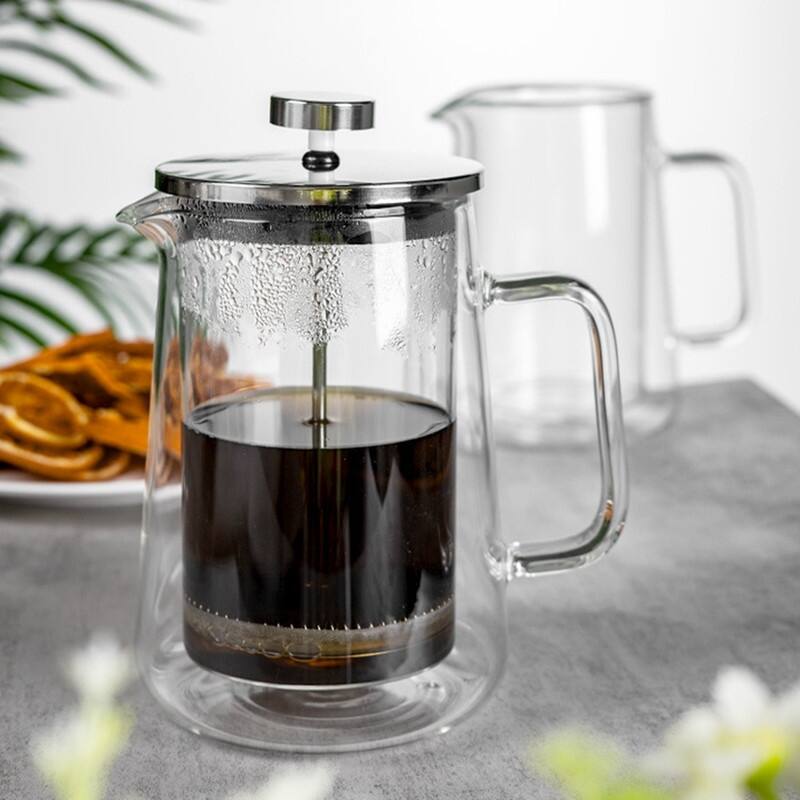 French Press Coffee Maker 1000ML DoubleWall Insulated Borosilicate Glass