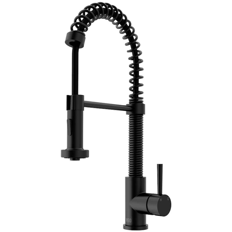 VIGO Edison 19" H Single Handle Pull-Down Sprayer Kitchen Faucet