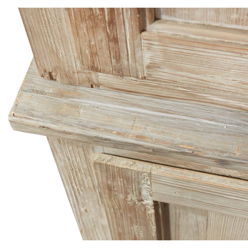 Wainscott Reclaimed Pine Shabby Chic 91-inch Display Cabinet