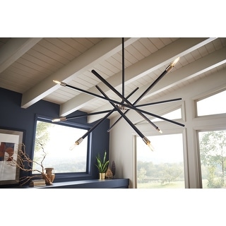 Hinkley Archer 6-Light Chandelier in Satin Black