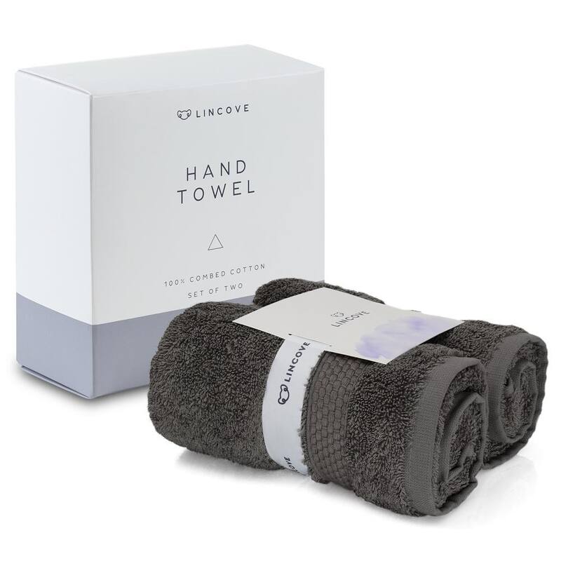 Lincove Luxury Hand Towels - Hotel & Spa, 100% Turkish Cotton Towels, 600 GSM Highly Absorbent & Eco Friendly