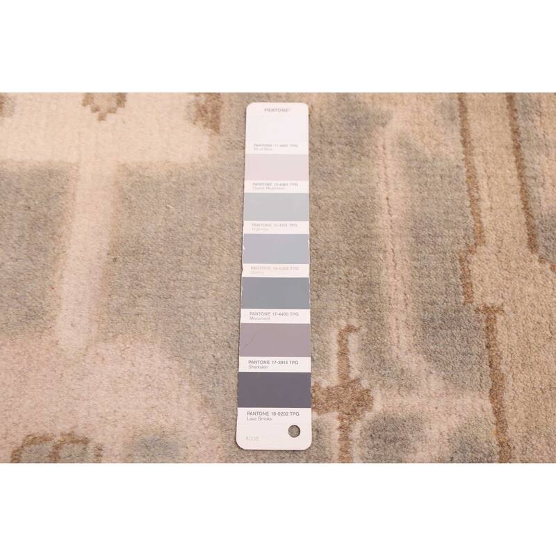 ECARPETGALLERY Hand-knotted Royal Oushak Grey Wool Rug - 8'2 x 10'0