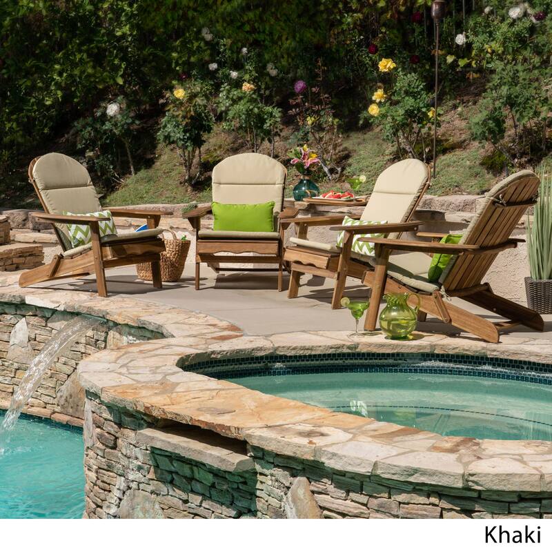 Malibu Outdoor Adirondack Chair Cushion (Set of 4) by Christopher Knight Home