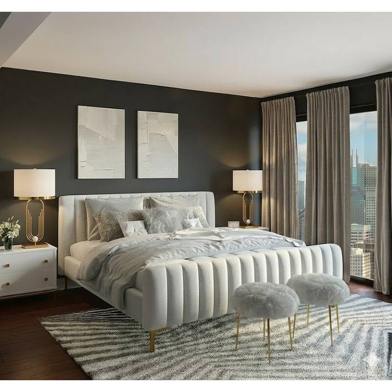 1 Light Gold Metal Table Lamp with A White Shade