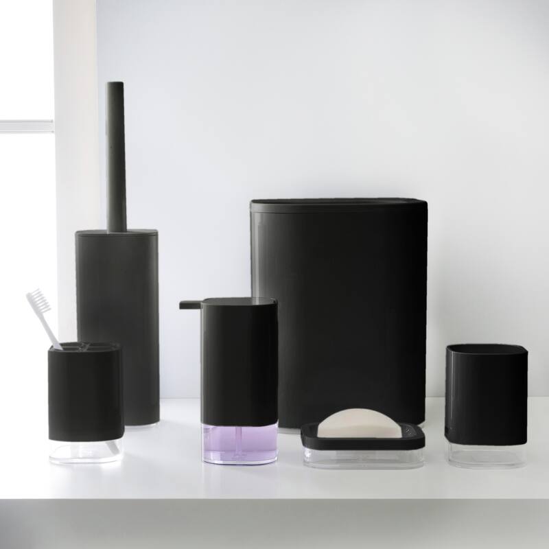 Bath Bliss 6 Piece Acrylic Bathroom Set in Black