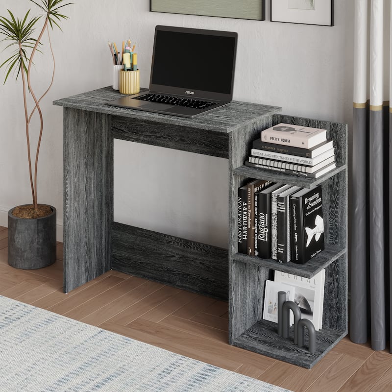 CraftPorch Classic 43 Inch Writing Desk with 3- Open Shelf