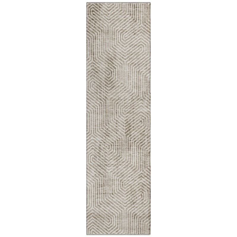Machine Washable Indoor/ Outdoor Chantille Contemporary Maze Rug