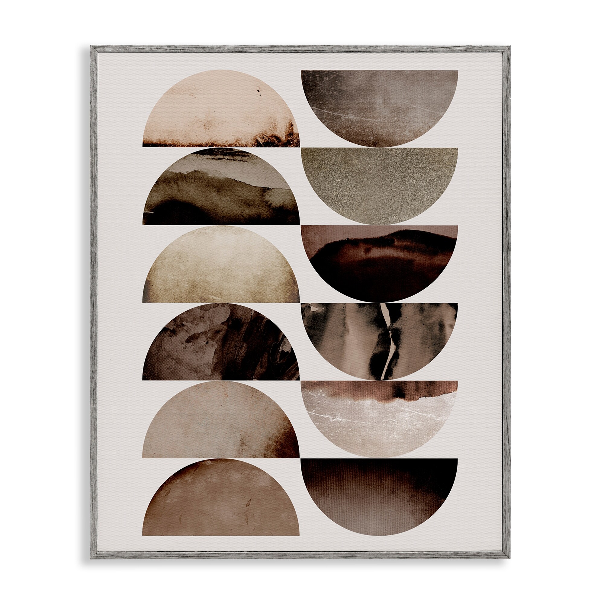 Stupell Graphic Curved Shapes Framed Giclee Art Design By 1x