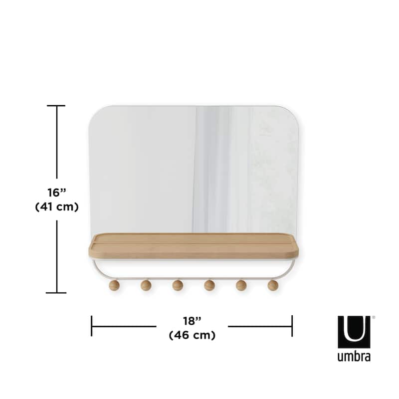 Umbra Estique Mirror With Hooks