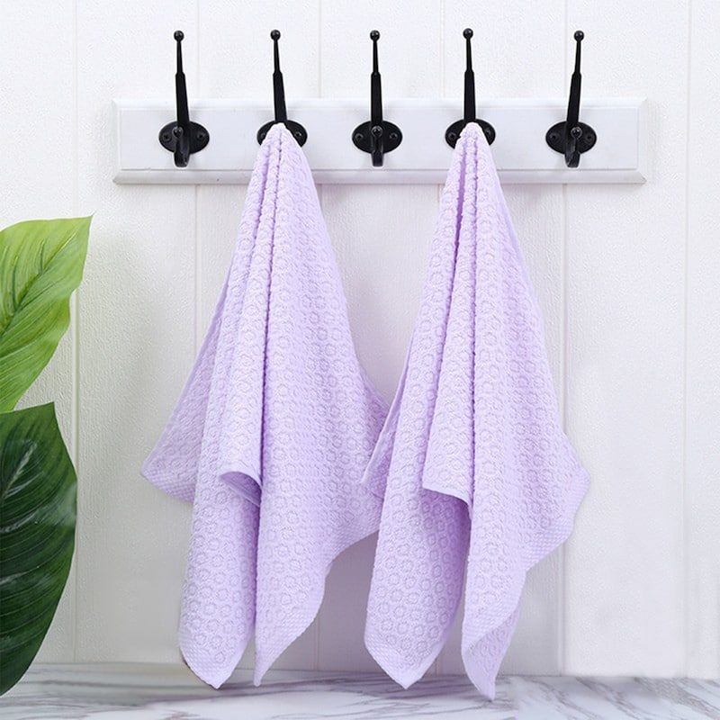 Solid Bathroom Hand Towels, 13" x 29" Cotton Hand Towel Set, Absorbent Soft Decorative Towels for Kitchen, Spa, Gym