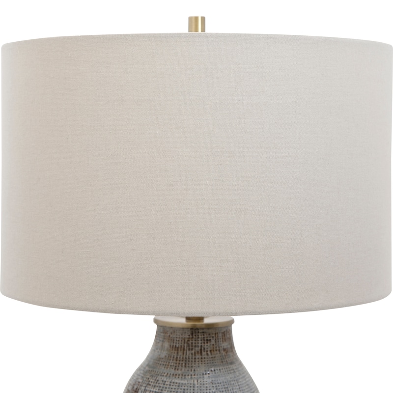 Uttermost Monacan Grey Textured Table Lamp - 25.5"H