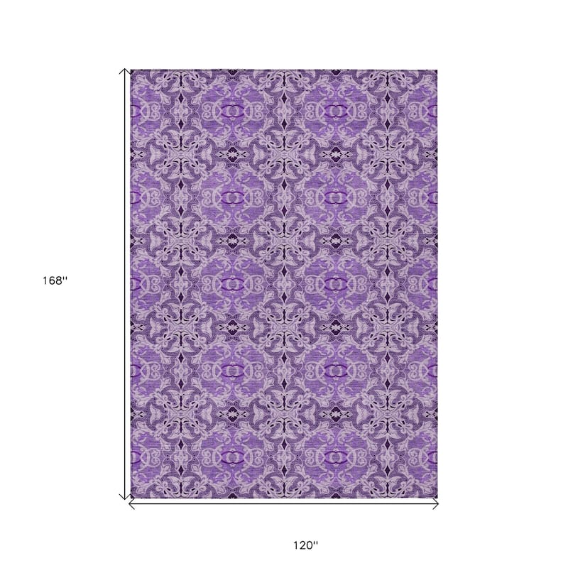 HomeRoots Medallion Transitional Rectangle Outdoor Rug