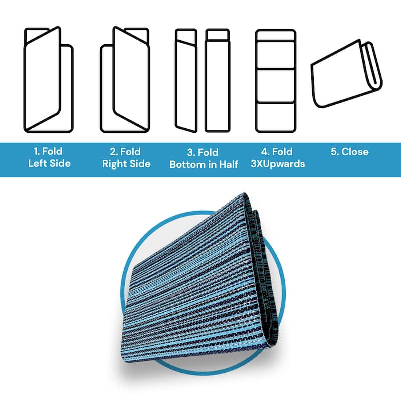 Lalune Beach Stripe Indoor Outdoor Area Rug