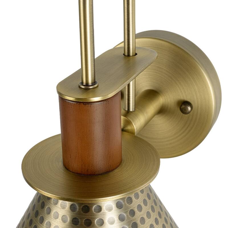 Modern 1-Light Bedroom Cone Metal Wall Sconce