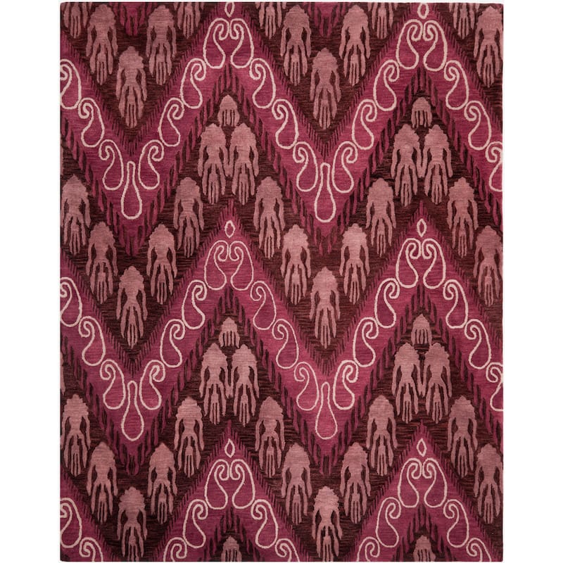 SAFAVIEH Handmade Ikat Domna Modern Wool Rug