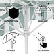 preview thumbnail 116 of 132, 9ft Half Market Umbrella, Scalloped, Crank, Tilt, UV, by JONATHAN Y