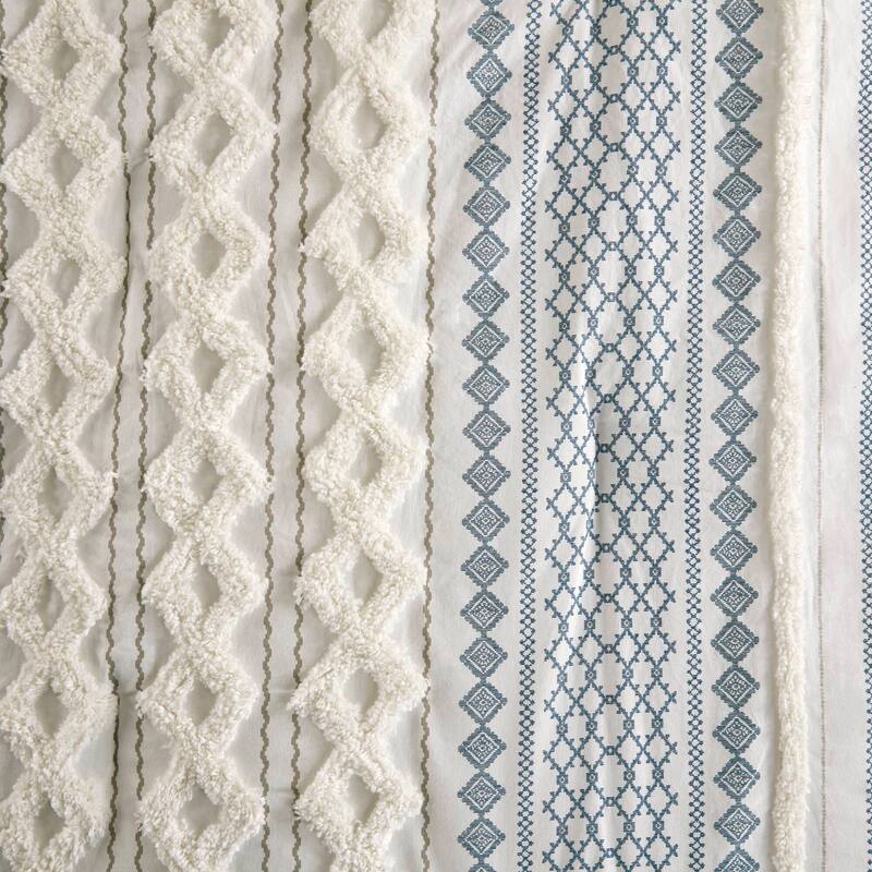 GDF Studio - Imani Cotton Printed Comforter Set with Chenille Detailing