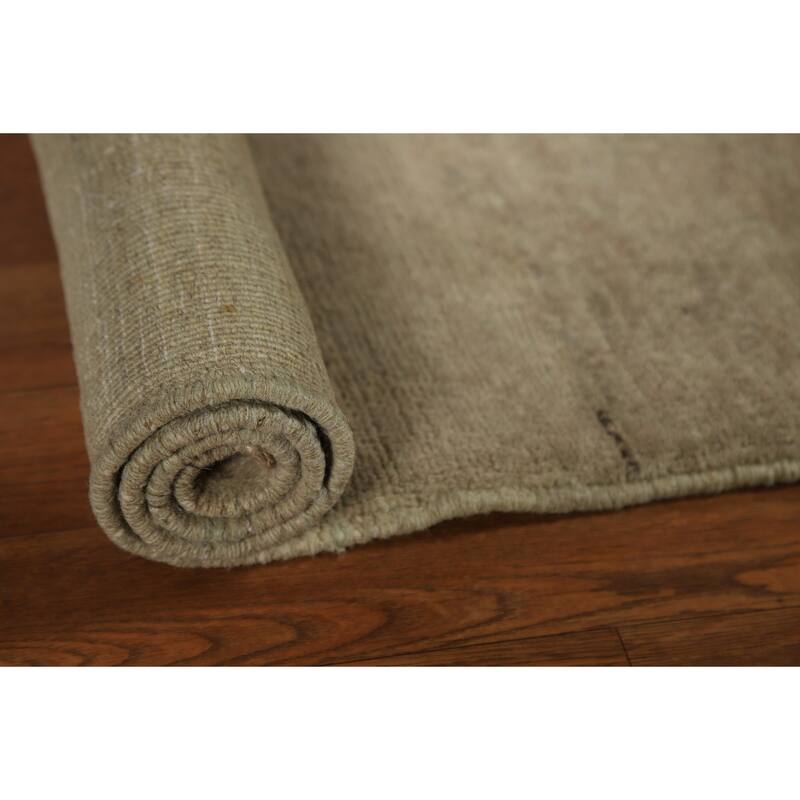 Contemporary Gabbeh Accent Rug Handmade Oriental Wool Carpet - 3'4"x 4'10"