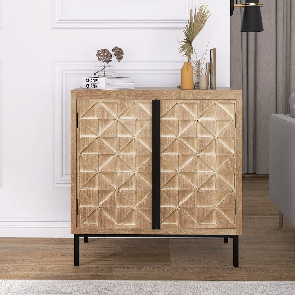 Make old styles 30" Wood 2-door Accent Cabinet in Natural