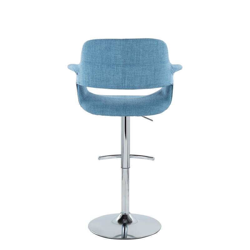 Lumisource Barstool with Swivel in Black and Charcoal, Set of 2 - 19"Lx23.5"Wx39-47.5"H