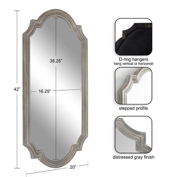 dimension image slide 1 of 2, Kate and Laurel Fairbourne Framed Wall Mirror