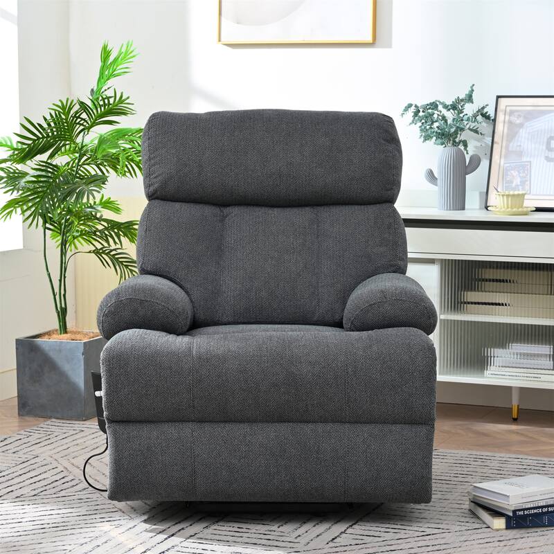 Oversized Power Lift Recliner Chair For Elderly,Reclining Sofa Chair With Remote Control,Side Pocket,Spacious Seat