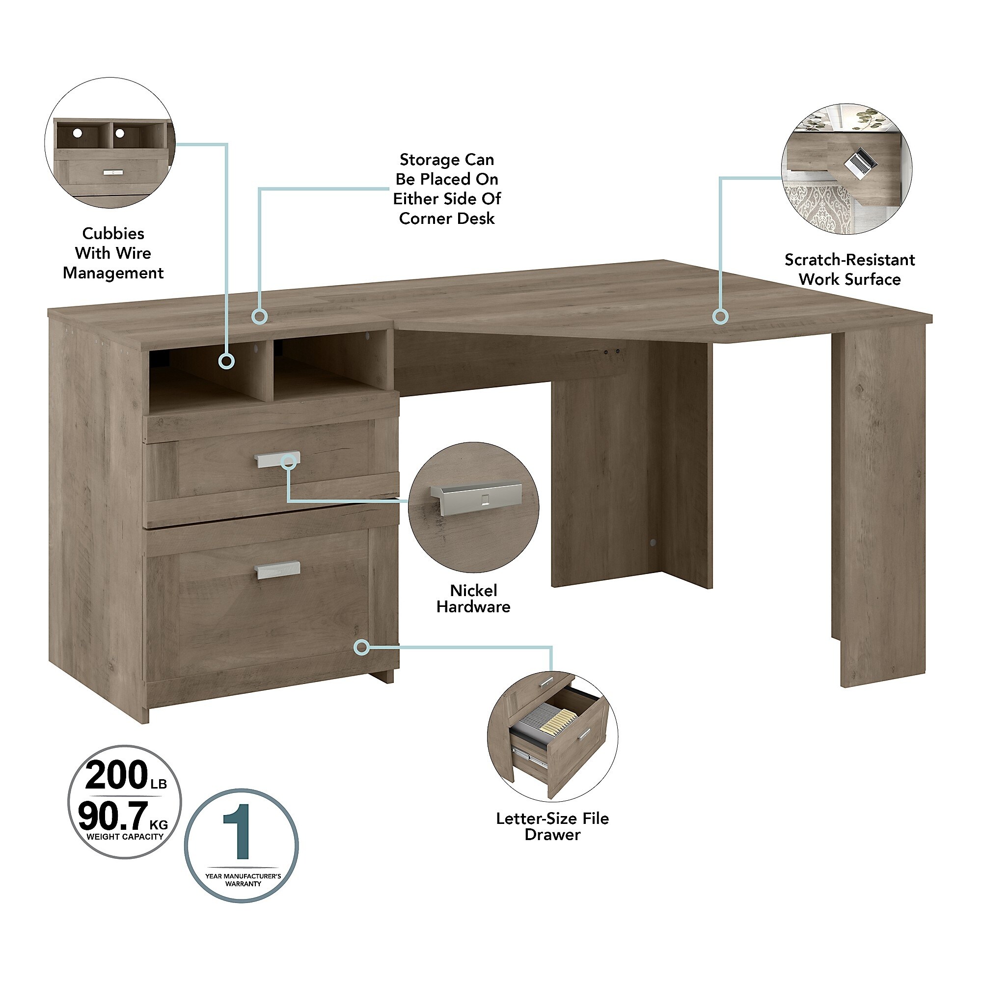 Quintara outlet corner desk