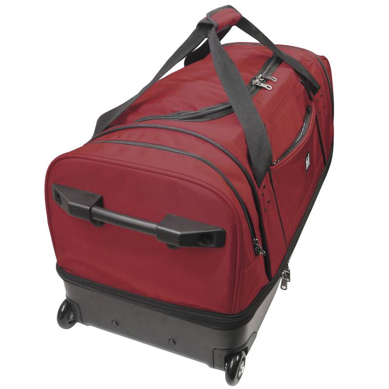 Workhorse 30" Split Level Dark Red FŪL Rolling Duffle Bag