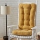 preview thumbnail 2 of 5, Cream Hyatt 2-Piece Reversible Jumbo Rocking Chair Cushion Set