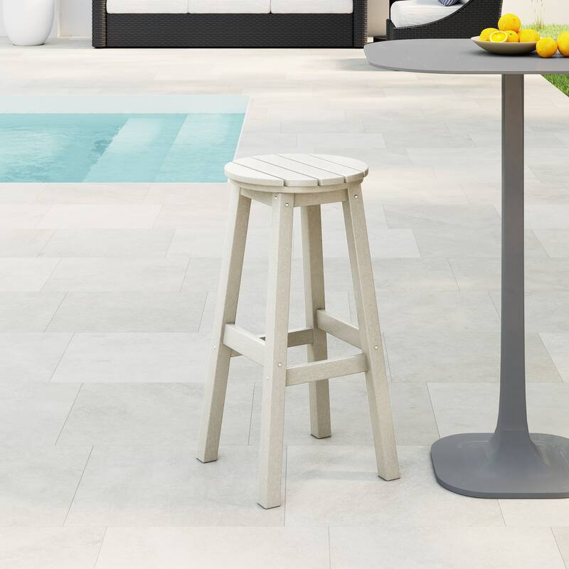 Laguna Hdpe All Weather Outdoor Patio 29" Round Bar Stool